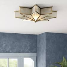 Birch Lane Hawkinsville 3 Light 21 Unique Statement Star Flush Mount Reviews Wayfair