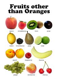 Fruits Other Than Oranges Wall Chart By Brian Edwards Fruit Oranges Orange Walls