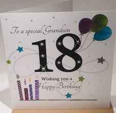 18th Birthday Greetings For Grandson Happy 18th Birthday Card For A Special Grandson 6 X 6 Inches Approx Herbysgifts Com 18th Birthday Cards 18th Birthday Birthday Cards
