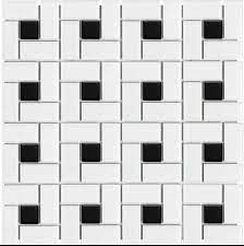 Create an energizing walkway or use this mosaic on your entire floor. American Olean Alameda White And Black Dot Pinwheel Mosaic Ceramic 12 Inches X 12 Inches Mosaic Wall Tiles The Home Improvement Outlet