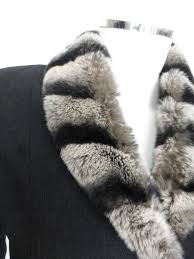 Dana Buchman Charcoal Gray Rabbit Fur Collar 6p Eu 40 42 Blazer Size Petite 6 S