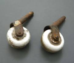 Antique Porcelain Casters, Old Furniture Wheels, Era 1900 Hardware, 556 -  Etsy