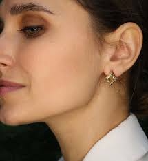 Gold Blue Topaz Earrings, Blue Square Studs, Christmas Gift, Natural Blue  Topaz, Gift for Wife, December Birthstone, Gold Vermeil Earrings