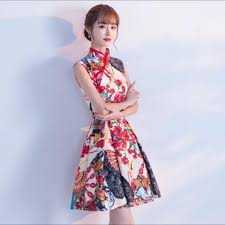 Ins Red 2023 Fashion Modern Chinese New Year Clothes For Woman Cheongsam  A-Line Dress Women Qipao Traditional Chinese Clothes - Aliexpress