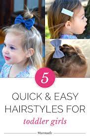 5 Quick Easy Hairstyles For Toddler Girls Baby Girl Hair Baby Hairstyles Easy Hairstyles Quick