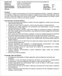 Nonprofit executive director career and job outlook. Free 9 Communications Director Job Description Samples In Ms Word Pdf