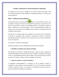 Etapas del proyecto de investigacion. Doc Etapas O Procesos De Investigacion De Mercado Edson Lopez Academia Edu