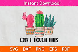 30 cactus clipart black and white. Can T Touch This Cacti Succulents Cactus Graphic By Graphic School Creative Fabrica