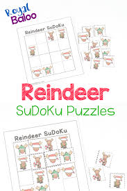 Reindeer Sudoku Puzzles Christmas Logic Fun Royal Baloo
