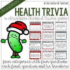 Let's find out in the following health trivia questions and answers. Christmas Health Trivia By The Sassy Pe Teacher Tpt