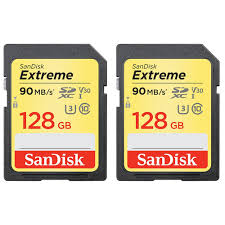 Read speeds are supported up to 170 mb/s and write speeds max out at 90 mb/s. Sandisk 128gb Extreme Sd Memory Uhs I Card 2 Pack Bundle Buydig Com