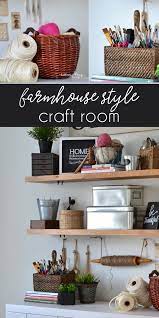 The Happily Ever After Farmhouse Craft Room Office Reveal Craft Room Ideas On A Budget Craft Room Office Diy Craft Room