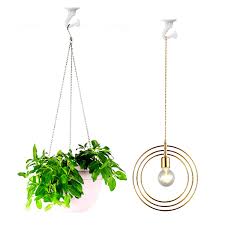I have a pendant ceiling light that requires a hook. Heavy Duty Swag Hook With Hardware For Hanging Plants Ceiling Brass Flower Chandelier Videos Hanging Plants Ceiling Installation Ceiling Hooks