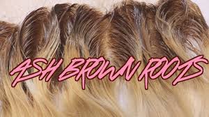 If you were born with honey brown hair, you don't even need to stress about lightening it with blonde. D I Y Ash Brown Roots On Blonde Hair Frontal Ft Westkiss Hair Youtube
