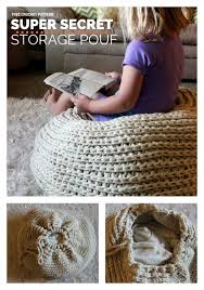 The jumbo weight yarn makes the stitches pop. 10 Free Crochet Floor Pouf Pattern Crochet Pouf Pattern Crochet Storage Crochet Pouf