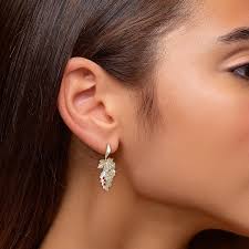 Influence by Nature Jewelry, Earring With Movement, Grape Silver Earring,