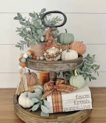 20 Tiered Tray Fall Decor Ideas Fall Thanksgiving Decor Tray Decor Tiered Tray Decor
