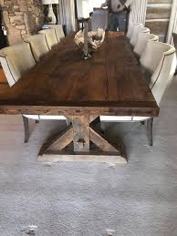 For example, if you have a 12' x 9½' space, the maximum size for your table would be 72 x 40. 12 Foot Reclaimed Beam Dining Table Wbrichardson Furniture Facebook