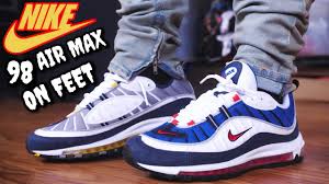 These Sold Out Quick Gundam Tour Yellow Air Max 98 On Feet Review Youtube