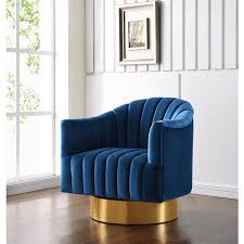 Navy blue accent chairs for living room. Hi Line Gift Ltd Hi Line Gift Navy Blue Velvet Accent Chair Gold Base 96146 Nb Rona