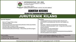 Jawatan Kosong Kpfb Bersepadu Sdn Bhd Jawatan Kosong Terengganu Facebook