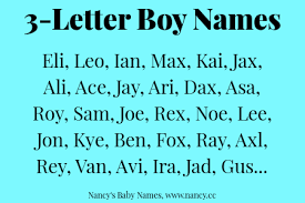 Three letter baby names are nothing new. 3 Letter Boy Names Boy Names Fantasy Boy Names Names