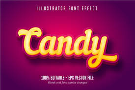 Download Candy Text 3d Editable Font Effect Graphic By Mustafa Beksen Creative Fabrica PSD Mockup Templates