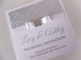 Handmade Personalised Luxury Wedding Invitation Sample Glitter Sparkly Bling Ebay Sparkly Wedding Invitations Wedding Invitation Kits Glitter Wedding Invitations
