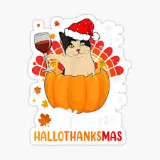 Share the best gifs now >>>. Happy Thanksgiving Cat Stickers Redbubble