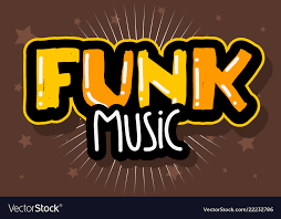 Funk music lettering type design image Royalty Free Vector