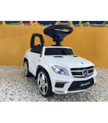 Trotteur Voiture Mercedes Gl63 Blanc Porteur Pousseur Voiture Kiddi Quad