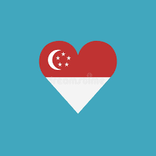 Icon design for flag of singapore download free vectors, clipart graphics & vector art. Singapore Flag Icon In A Heart Shape In Flat Design Stock Vector Illustration Of Isolated Campaign 136121539