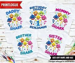 Baby shark 1st birthday shirt boy. Shark Birthday Shirt Baby Shark Family Shirt Baby Shark Family Matching Shirts Ebay
