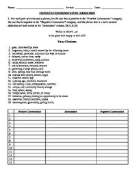 Connotation And Denotation Worksheet Persuasive Writing Prompts Connotation Worksheets