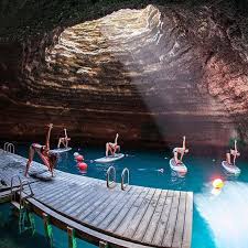 Paddleboard Yoga Inside The Homestead Crater In Utah Sup Yoga Paddle Board Yoga Park City