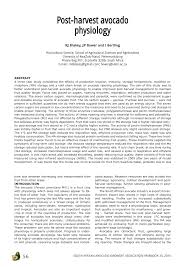 Check spelling or type a new query. Pdf Post Harvest Avocado Physiology