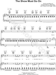 Fairytales of yesterday will grow but never die. Queen The Show Must Go On Sheet Music In B Minor Transposable Download Print Sku Mn0063819