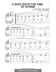 A Shelter In The Time Of Storm By I D Sankey Storm Sheet Music Shelter