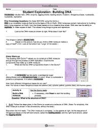 Learn more info for support. Student Exploration Building Dna Fill Online Printable Fillable Blank Pdffiller