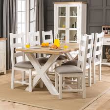 cheshire cream painted x frame dining