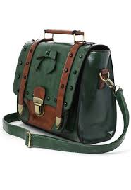 Pretty Much The Best Bag Ever Studs Satchel Bag In Green New Arrivals Retro Indie And Unique Fashion Canta Deri Canta Satchel