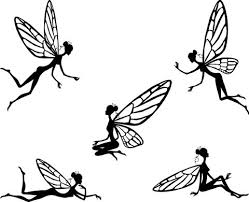 Fairy tattoo art on leg. 55 Silhouette Fairy Tattoos Collection