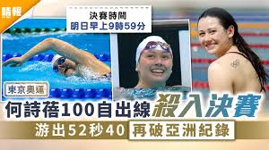 何詩蓓的父親是愛爾蘭人，家族曾出一位愛爾蘭總理charles james haughey，母親是香港人，因在這裡土生土長，故選擇代表香港出賽，並以此感到自豪。 香港「女飛魚」何詩蓓於今晨（29日）以52.4再破100米自由泳亞洲紀錄，晉級決賽。（tom pennington/getty images) Lifabnmmhqosdm