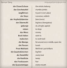 German Slang Yes Its Like A Language Of Its Own German
