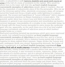 Aslevel English Language Coursework Examples Of Adjectives A Level English Literature Research Paper Examples Of Adjectives