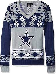 Nfl Women S V Neck Sweater Dallas Cowboys X Large Women S V Neck Sweaters Vneck Sweater Christmas Sweaters