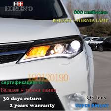 Hireno Headlamp For 2013 2015 Toyota Rav4 Headlight Assembly Led Drl Angel Lens Double Beam Hid Xenon 2pcs Car Lights Hid Xenon Headlight Assembly