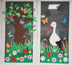 Classroom plays a great role in the. Cigogne Preschool Classroom Decor Spring Crafts Classroom Window Decorations