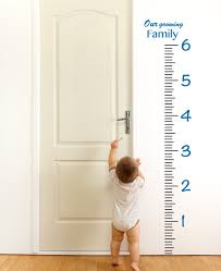 Giant Vinyl Growth Chart Kit Kids Diy Height Wall Ruler Large Measuring Tape Sticker Number Decal Sticker Azure Blue 73x23 Inches