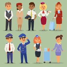Officers Flight Pilots Flight Attendants Vector Flight Attendant Flight Pilot Flight Attendant Uniform